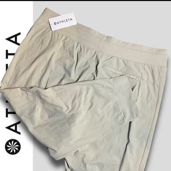 ATHLETA TREKKIE NORTH JOGGER YOGA PILATES ATHLEISURE OATMEAL 3X 26 - Picture 7 of 11